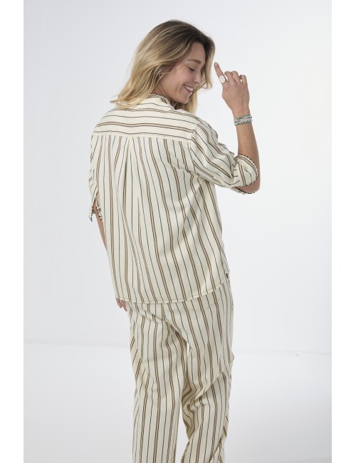 Chemise FLOTILLE - Beige, Rayures