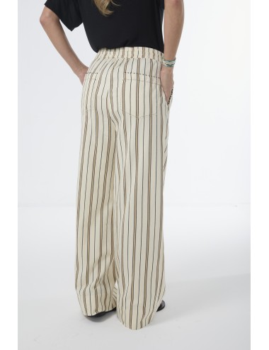 Pantalon FANDOR - Beige, rayures