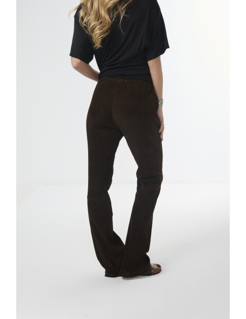 Pantalon Drawstring Straight Leg - Brown