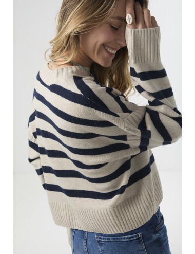 Pull ESTHER - Rayures Navy
