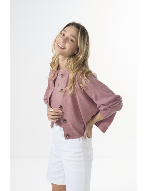 Cardigan DOUVES - Vieux rose