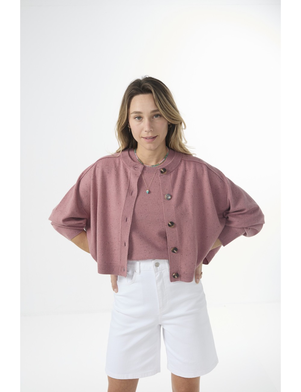 Cardigan DOUVES - Vieux rose