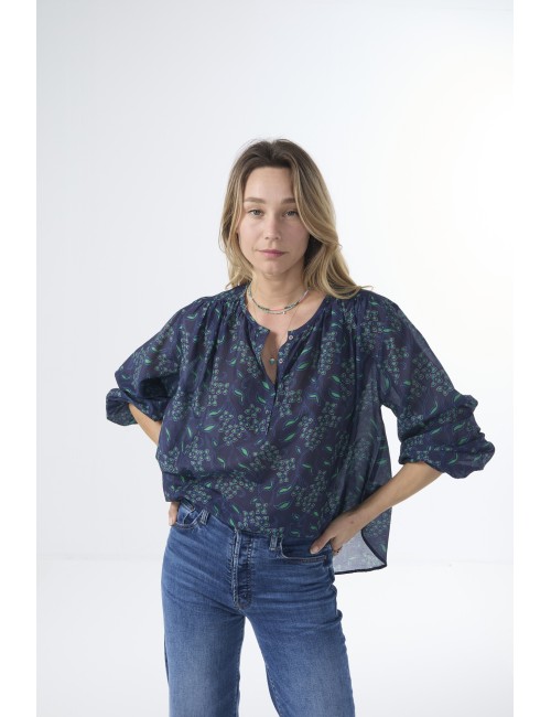 Top FELICE - Navy Green