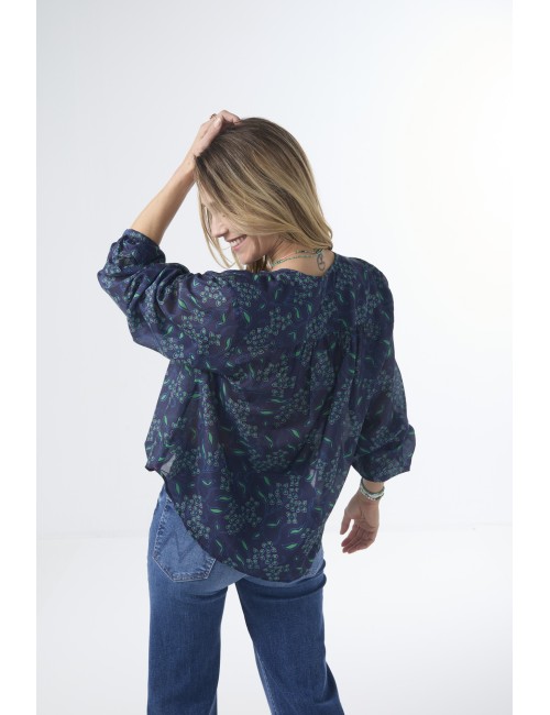 Top FELICE - Navy Green