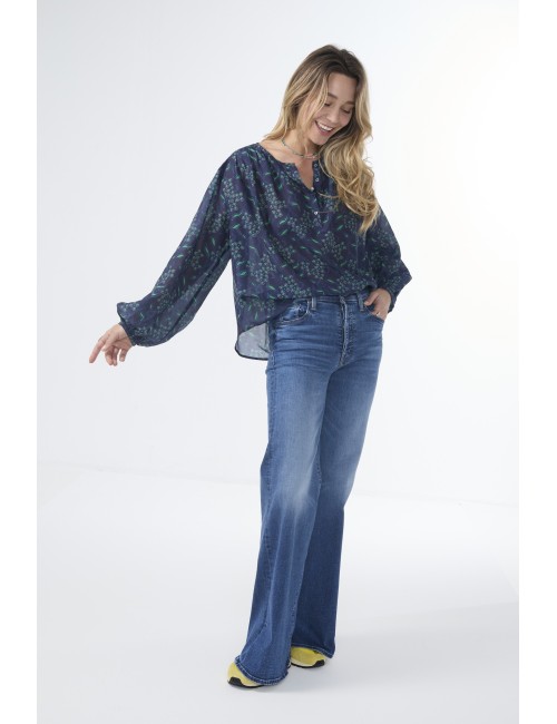 Top FELICE - Navy Green