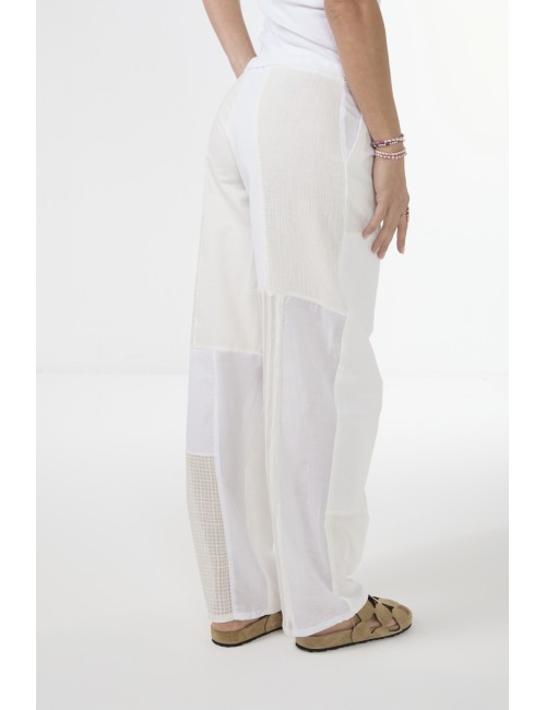 Pantalon Patchwork ELLIOT - Blanc