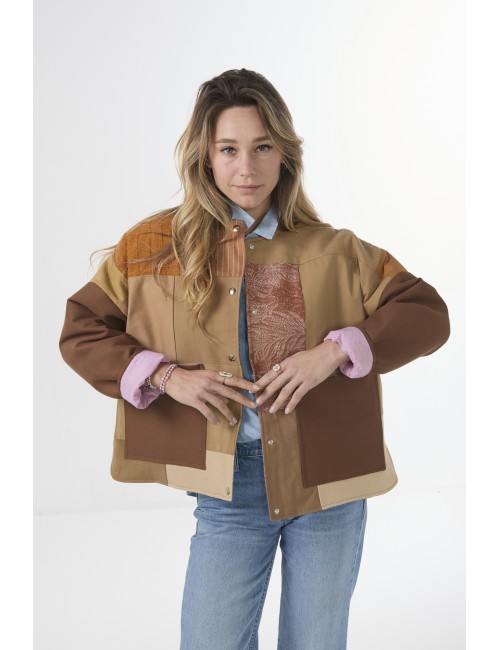 Veste Patchwork THEA - Camel 1