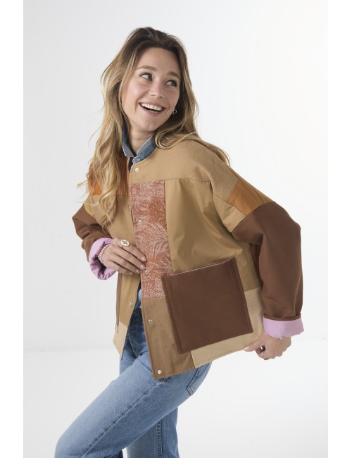 Veste Patchwork THEA - Camel 1