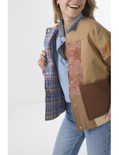 Veste Patchwork THEA - Camel 1