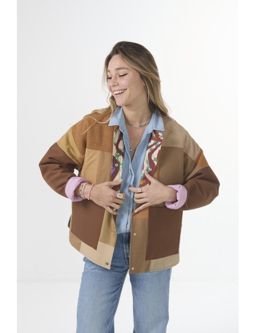 Veste Patchwork THEA - Camel 2