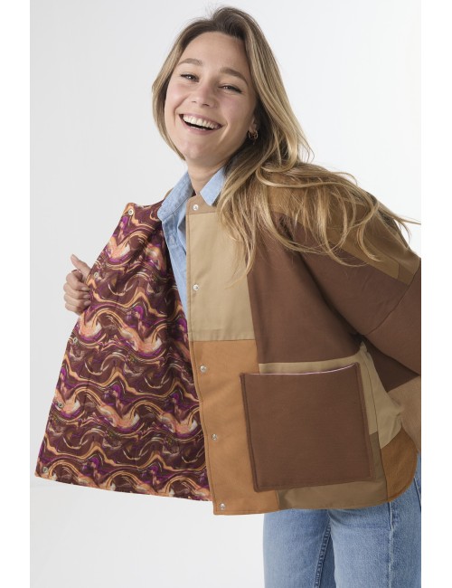 Veste Patchwork THEA - Camel 3