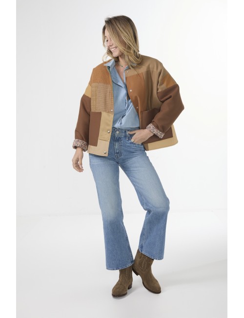 Veste Patchwork THEA - Camel 4