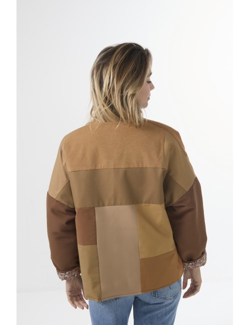 Veste Patchwork THEA - Camel 4