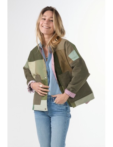 Veste Patchwork THEA - Kaki 1