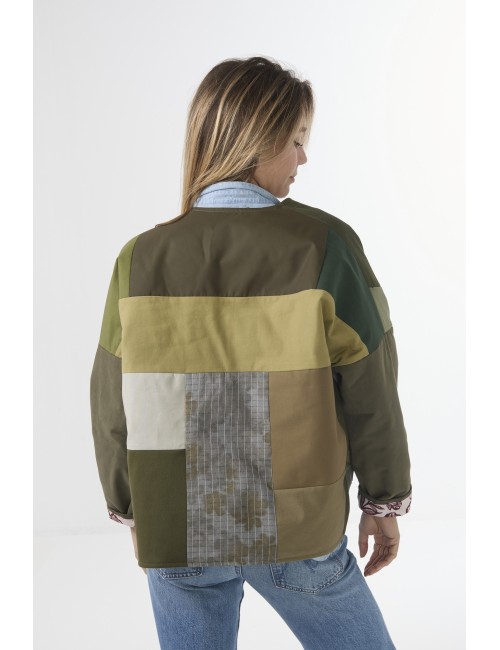 Veste Patchwork THEA - Kaki 2