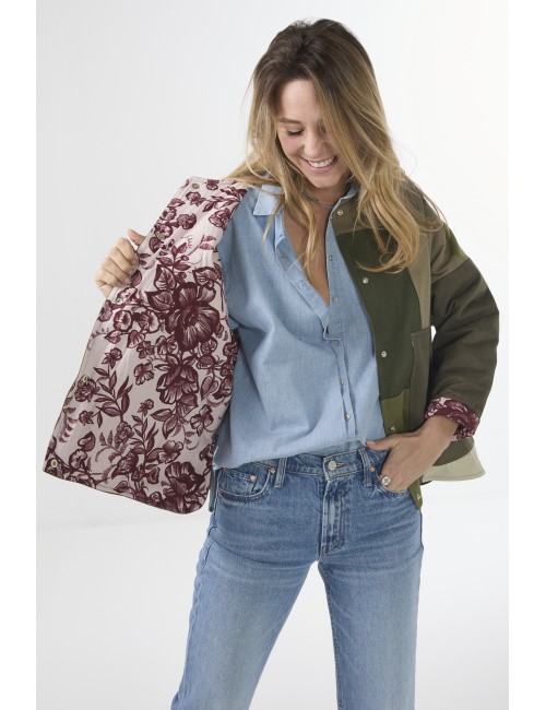 Veste Patchwork THEA - Kaki 2