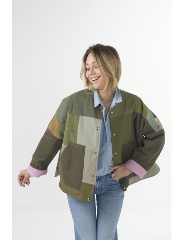 Veste Patchwork THEA - Kaki 3