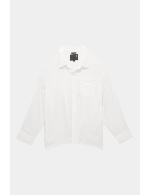 Chemise Drop Neck OXFORD - White