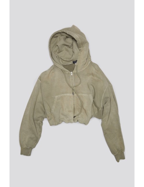 Hoodie Zip-UP BALLOON - Faded Olive