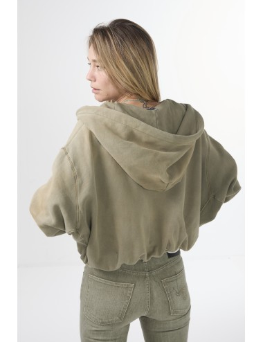 Hoodie Zip-UP BALLOON - Faded Olive