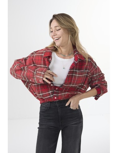 Chemise Crossover BUBBLE - Washed Red Plaid
