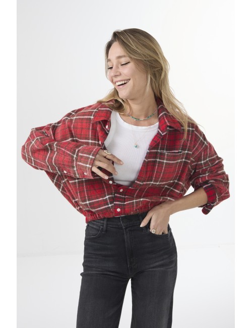 Chemise Crossover BUBBLE - Washed Red Plaid