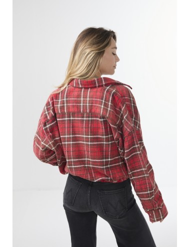 Chemise Crossover BUBBLE - Washed Red Plaid