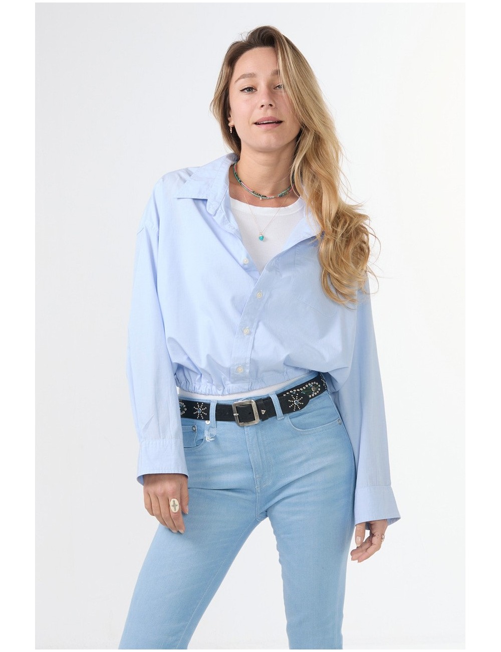 Chemise Crossover BUBBLE - EOE Light Blue