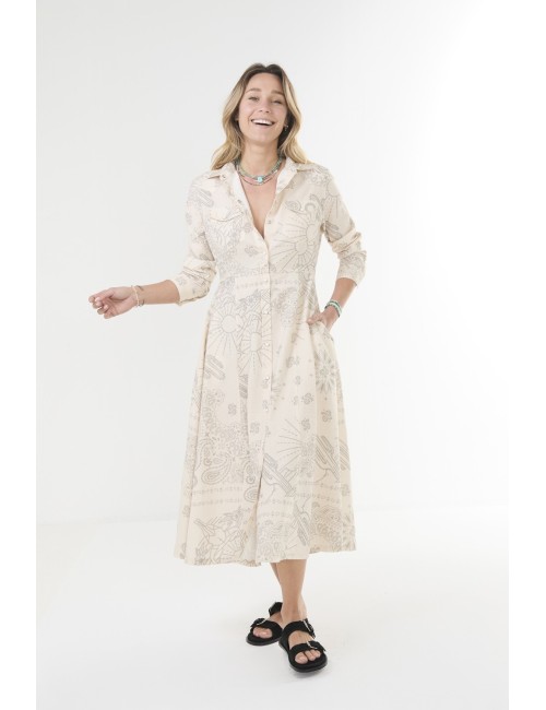 Robe BANDANA - Cream