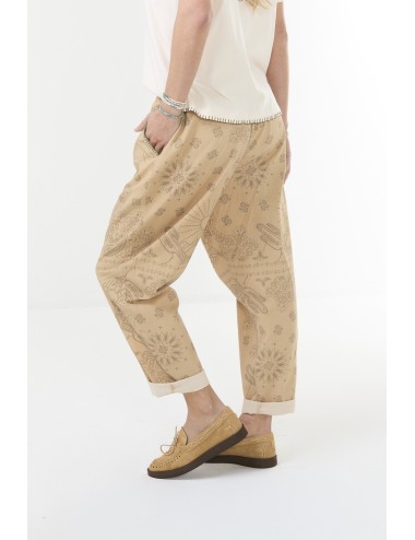Pantalon CHINO Print - Beige