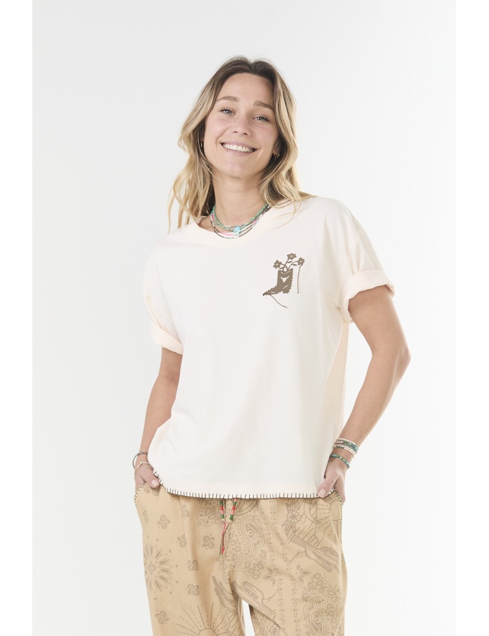 Tee-shirt SANTIAG - Cream