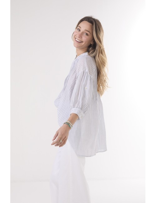 Chemise ALMOND - Stripe navy