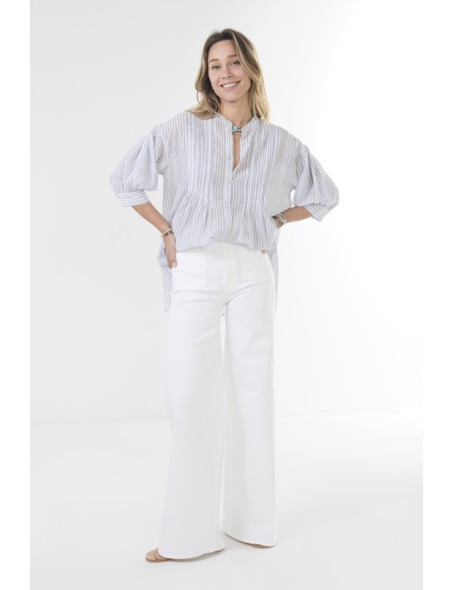Chemise ALMOND - Stripe navy