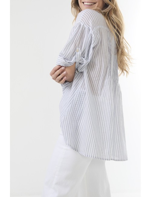 Chemise ALMOND - Stripe navy