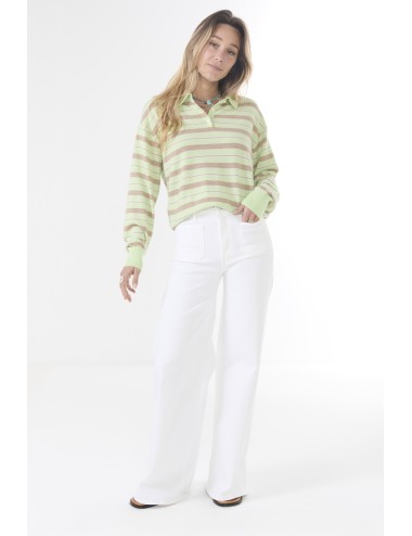 COLLEGIATE Stripe Polo - Mint