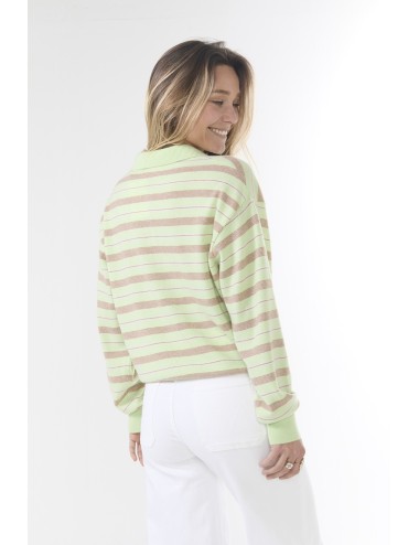 COLLEGIATE Stripe Polo - Mint