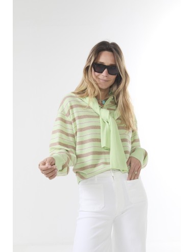 COLLEGIATE Stripe Polo - Mint