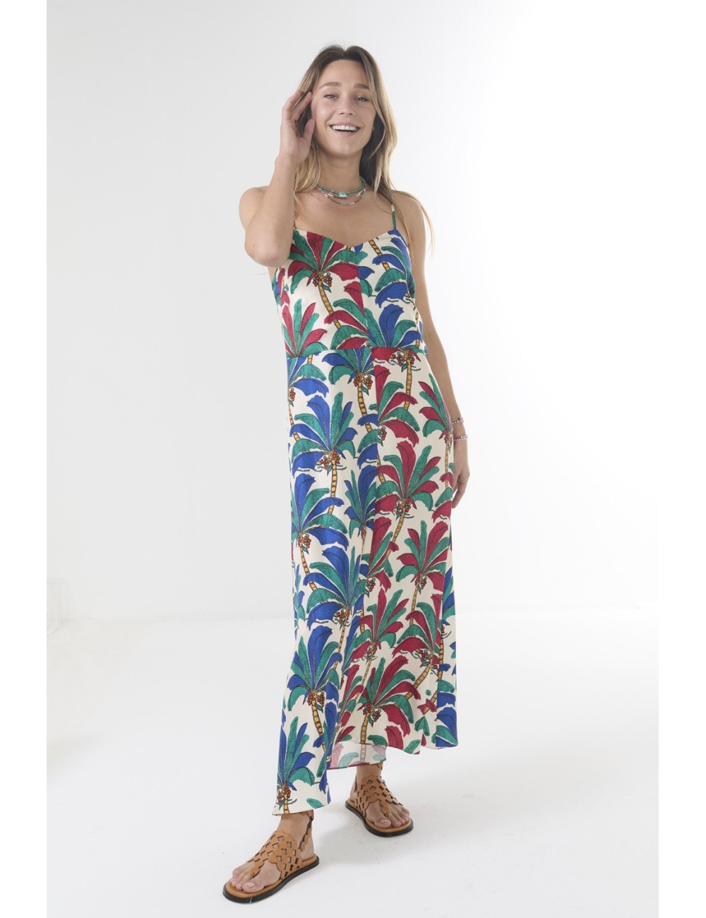 Robe PETULA - Mix Palmeraie Fuchsia