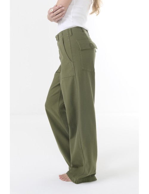 Pantalon Jambe large - Olive