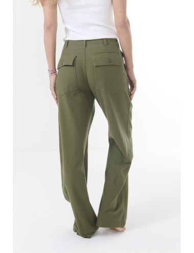 Pantalon Jambe large - Olive