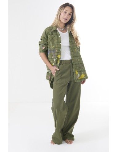 Chemise Drop Neck - Plaid & Paint