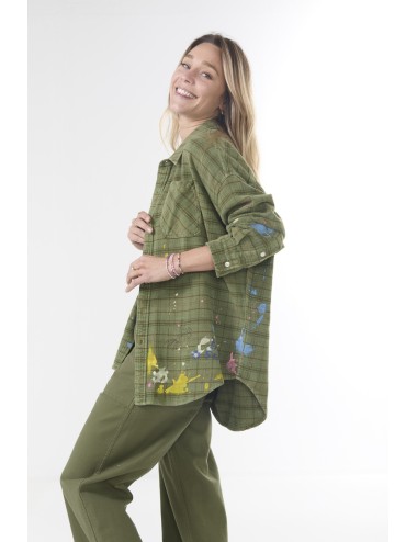 Chemise Drop Neck - Plaid & Paint