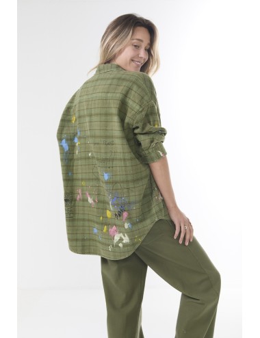 Chemise Drop Neck - Plaid & Paint