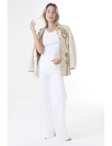 THE FLORAL APPLIQUE Suede Jacket