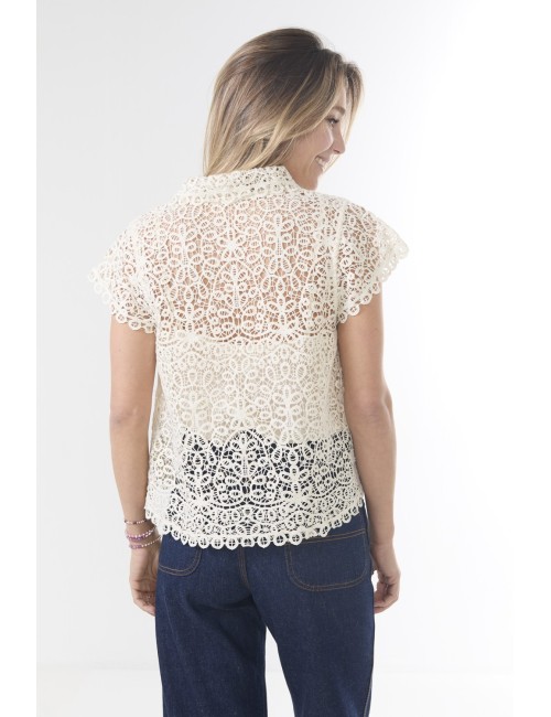 LATTICE Top - Cream
