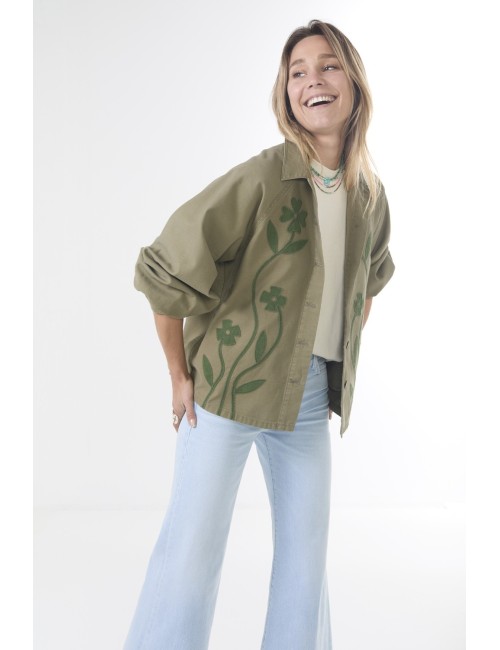 THE FLORAL APPLIQUE COMMODORE Jacket