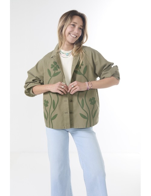 THE FLORAL APPLIQUE COMMODORE Jacket