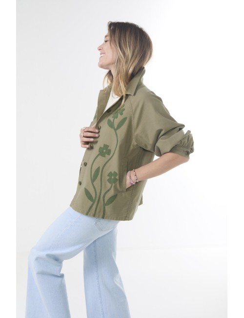 THE FLORAL APPLIQUE COMMODORE Jacket