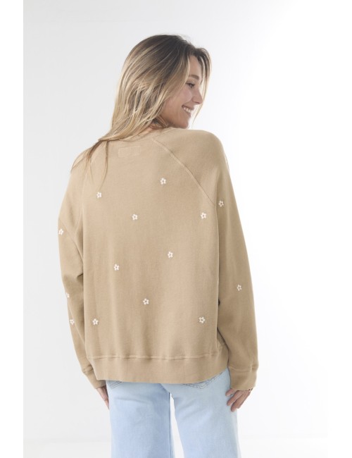 THE SLOUCH Sweat W/ Daisy Embroidery