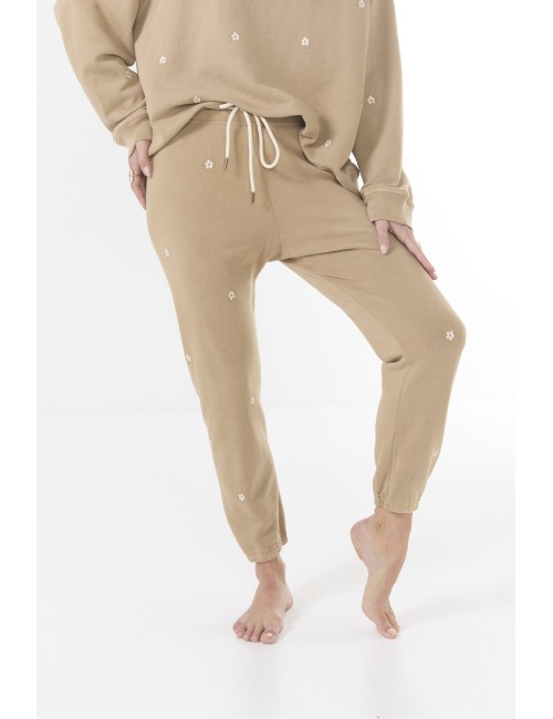 THE STADIUM Sweatpants W/ Daisy Embroidery